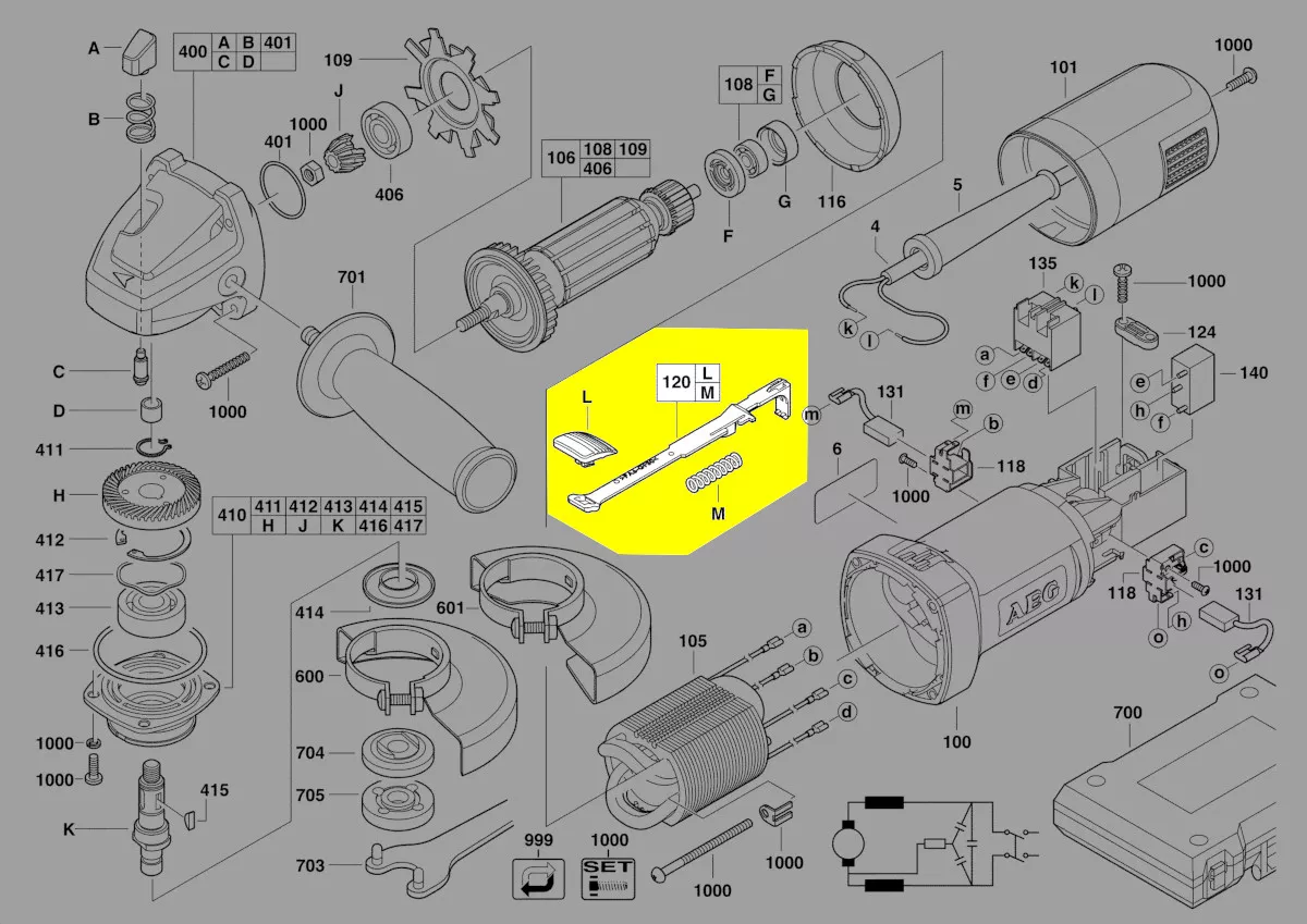 Commande interrupteur réf. 4931403430 AEG